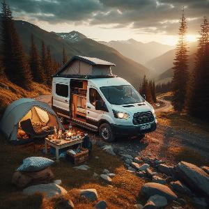 Ford Transit camper van, van life in the mountains (9)